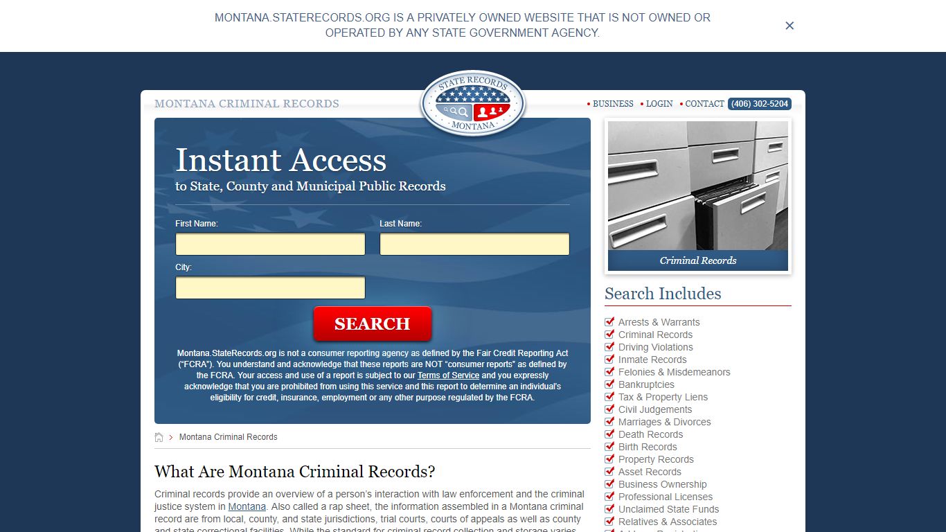 Montana Criminal Records | StateRecords.org